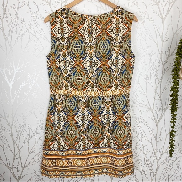 FOREVER-21 Southwest Medallion Print Mini Dress M - Picture 3 of 11